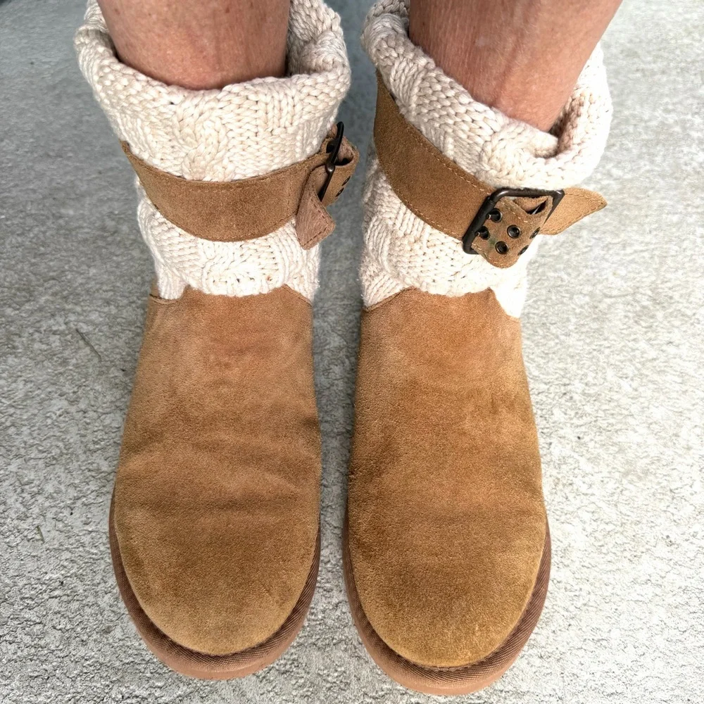 UGG Cambridge Chestnut Boots Slouch Suede Fold Over Women’s 7
